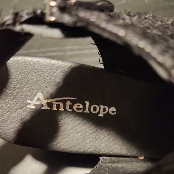 Antelope Textured Black Ankle Booties - Picture 2 of 7